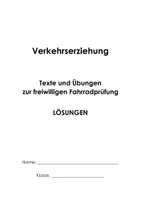 Vorschau - Unterrichtsreihen - Sicher Radfahren (Arbeitsheft zur freiwilligen Fahrradprüfung) - Deckblatt