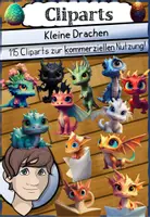 Vorschau - selbst erstellte Cliparts/Grafiken - 115 Drachen Cliparts zur kommerziellen Nutzung - Deckblatt