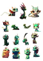 Vorschau - selbst erstellte Cliparts/Grafiken - 115 Drachen Cliparts zur kommerziellen Nutzung - Seite 2