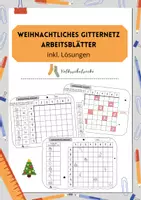 Vorschau - Arbeitsblätter - Materialpaket - Gitternetz weihnachtlich, Koordinaten Lernspiele & Arbeitsblätter - Seite 1
