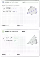 Vorschau - Test - Kurztest Satz des Pythagoras 3 - Strecken berechnen - Seite 3