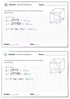 Vorschau - Test - Kurztest Satz des Pythagoras 6 - Strecke im Würfel - Seite 3