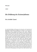 Vorschau - Text - Die Erklärung des Existenzialismus - Deckblatt