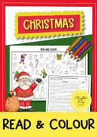 Aperçu - Feuilles d'exercices - Christmas Read and Colour; coloriage (Anglais) - Page de couverture