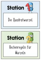 Vorschau - Stationenlernen - Stationenbetrieb - Wurzeln und Zahlenmengen - Seite 3