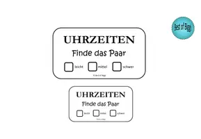 Vorschau - Spiele - Uhrzeit Finde das Paar Uhrzeit - 3 Versionen - inkl. Tafelmaterial - Seite 2