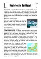 Vorschau - Arbeitsblätter - Das Leben in der Eiszeit - Seite 1