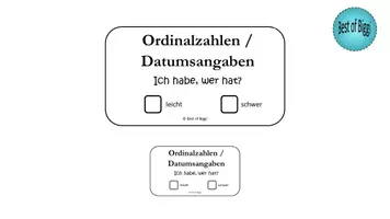 Vorschau - Spiele - Datum & Ordnungszahlen Ich habe wer hat - 6 Versionen schlicht - Seite 2