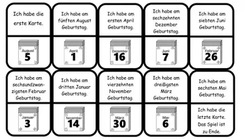 Vorschau - Spiele - Kalender & Ordinalzahlen: Ich habe wer hat - 6 Versionen - schwarz-weiß - Seite 3