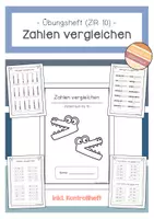 Vorschau - Arbeitsblätter - Zahlen vergleichen: Größer oder kleiner? Übungsheft (ZR 10) - Deckblatt