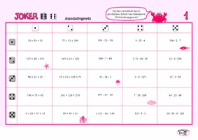 Vorschau - Spiele - Joker 6 Würfelspiel zu Rechengesetzen - Deckblatt