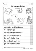 Vorschau - Arbeitsblätter - Lesespur Igel - Seite 2