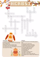 Vorschau - Spiele - Kreuzworträtsel Herbst - mittel - Deckblatt