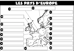 Vorschau - Arbeitsblätter - Paket FRANZÖSISCH - Pays d'Europe, nationalités, langues, prépositions - Seite 1
