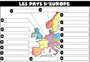 Vorschau - Arbeitsblätter - Paket FRANZÖSISCH - Pays d'Europe, nationalités, langues, prépositions - Seite 2