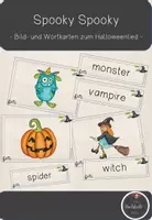 Vorschau - Präsentationen/Tafelbilder - Spooky Spooky Bild-und Wortkarten - Deckblatt