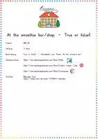 Vorschau - Arbeitsblätter - *FREEBIE* At the smoothie bar/shop - True or false? (fruits/vegetables) - Seite 1