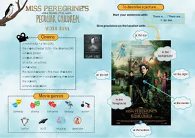 Aperçu - Apprentissages en autonomie - WORD BANK - Miss Peregrine (cinema / movie genres) - Page de couverture