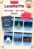 Vorschau - Spiele - DaZ/DaF - Lesekette: Ich habe - wer hat? Winter - Deckblatt