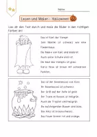 Vorschau - Arbeitsblätter - Lesen und Malen Halloween-Set 3fach-differenziert - Seite 2