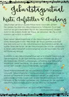 Vorschau - Poster - Geburtstagsritual - Kiste, Aufsteller & Aushang - Seite 1