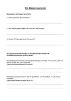 Vorschau - Arbeitsblätter - Fragen zu einem Film mit Thema "Blasinstrumente" - Deckblatt