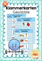 Vorschau - Stationenlernen - Klammerkarten - Gewichte - Deckblatt