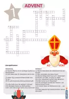 Vorschau - Arbeitsblätter - Kreuzworträtsel Advent - leicht - Deckblatt