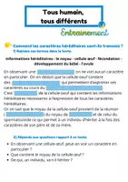 Aperçu - Préparation de séance / Séance complète - SVT: Tous humains, tous différents - entrainement - Page 1