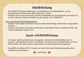 Vorschau - Arbeitsblätter - Tausenderbuch mit Übungsblatt - Orientierung Zahlenraum 1000 (Klasse 3) #schulstartbyextraklasse - Seite 1
