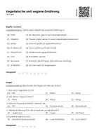 Vorschau - Arbeitsblätter - Vegetarische und vegane Ernährung (Infotext und Übungen) - Seite 1