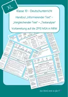Vorschau - Arbeitsblätter - XL-Paket Handout zu Informierender Text, Vergleichender Text und Textanalyse - Deckblatt