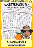Vorschau - Arbeitsblätter - Wörtersuchsel " Buchstabe O/o" I Buchstabenstation I Kl. 1 - Deckblatt