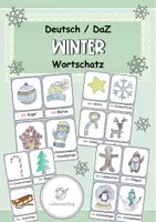 Vorschau - Fördermaterial/Inklusion - Daz Deutschförderung Wortschatz Einführung Thema: Winter - Deckblatt