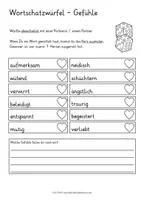 Vista previa - Hojas de trabajo - Gefühle Würfelspiel Deutsch / juego Alemán - página 3