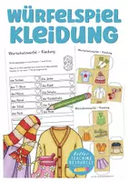 Vista previa - Hojas de trabajo - Kleidung Spiel Wortschatz Deutsch / Alemán - Portada