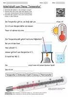 Vorschau - Arbeitsblätter - Arbeitsblatt "Temperatur" + Onlineübung & MP3 + Infografik - Deckblatt