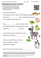 Vorschau - Arbeitsblätter - Lernposter + Arbeitsblatt "Tierarten" + Onlineübung & MP3 + Mindmap + Infografiken - Seite 1
