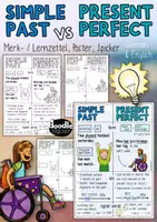 Vorschau - Arbeitsblätter - Simple Past vs. Present Perfect - Merkzettel / Spickzettel - Deckblatt