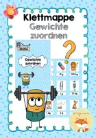 Vorschau - Stationenlernen - Klettmappe - Gewichte passend zuordnen - Deckblatt