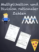 Vorschau - Arbeitsblätter - Multiplikation und Division negativer Zahlen (mit Lernvideo) - Deckblatt