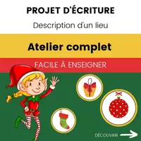 Aperçu - Préparation de séance / Séance complète - Atelier Écriture Noël Lutins Décrire Lieu - Page de couverture