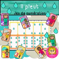 Aperçu - Apprentissages en autonomie - Jeu de numération Il PLEUT ! - Page de couverture