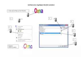 Vorschau - Arbeitsblätter - Word visuell - WordArt einfügen - Seite 3