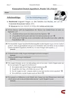 Vorschau - Klassenarbeiten - Klassenarbeit zum Jugendbuch Wunder (Palacio) - mit EWH - Deckblatt