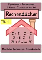 Vorschau - Arbeitsblätter - ZR 100: Rechendächer • Kopfrechnen Partnerarbeit • Teil 1 - Deckblatt