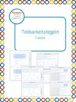 Vorschau - Arbeitsblätter - Teilbarkeitsregeln - Deckblatt