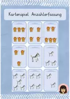 Vorschau - Spiele - Spielkarten Anzahlerfassung Tiere 1. Klasse - Deckblatt