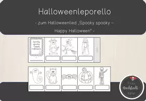 Vorschau - Arbeitsblätter - Spooky Leporello - Deckblatt