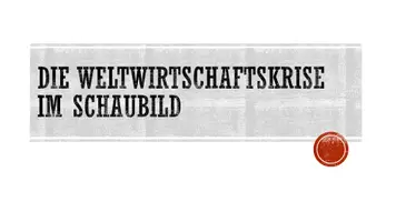Vorschau - Präsentationen/Tafelbilder - Die Weltwirtschaftskrise 1929 im Schaubild - Seite 1